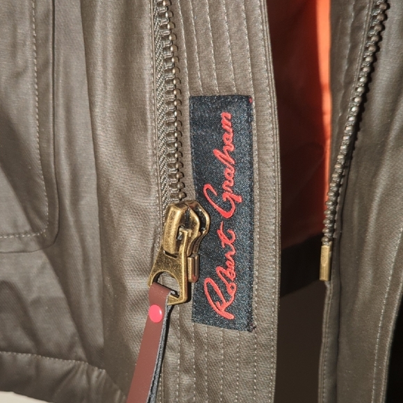 Robert Graham Brown Jacket with Orange Lining - Picture 2 of 5